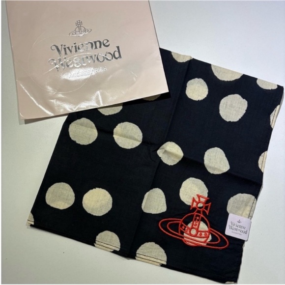 Vivienne Westwood Other - Vivienne Westwood Black Polka Dot Scarf
